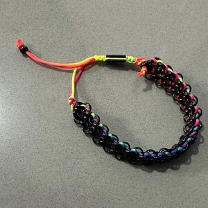 Vibrant Multicolor Bracelet with Black Accents